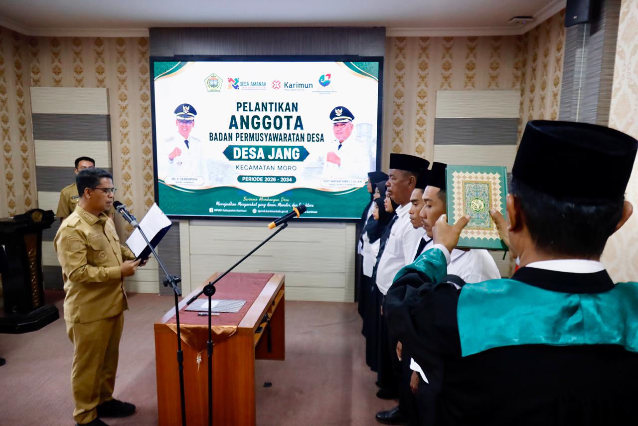 Sinergi Pembangunan Desa dan Investasi Global: BPD Desa Jang Resmi Dilantik, Pemkab Karimun Dorong Pengusulan Kawasan Pulau Mandiri